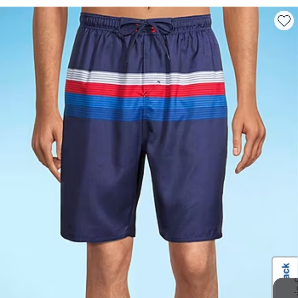 STUNNING BURNSIDE NAVY SWIM TRUNKS